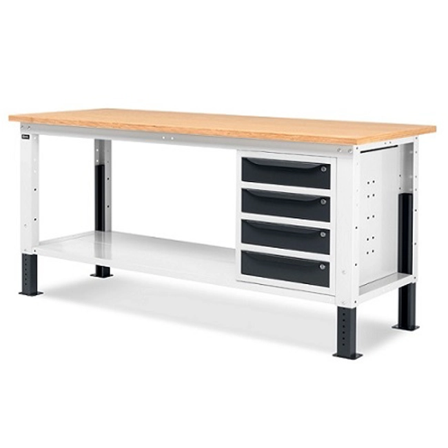 Vendita online Banco Work Up 2003 piano Multiplex mm.2000x750x732/1107H - Grigio RAL7035+RAL7016